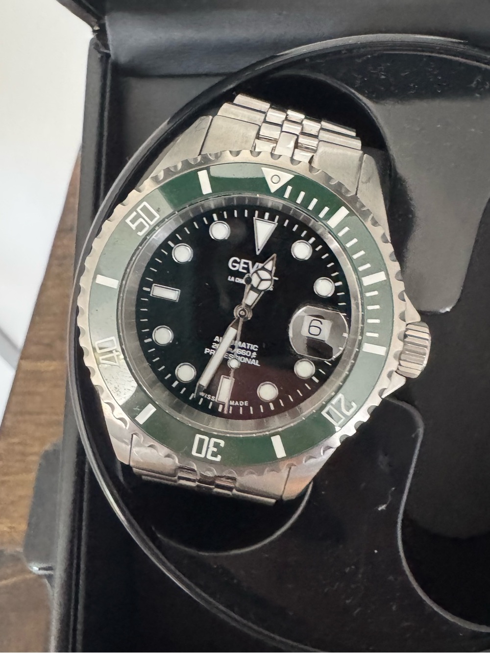 GEVRIL Men's Wall Street Stainless Steel Watch